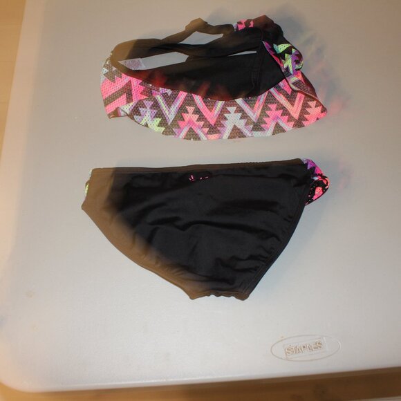 Multi Color 2 Pcs Justice Bikini Swimsuit Size 10 - Picture 5 of 11